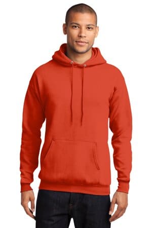 ORANGE PC78H port & company-core fleece pullover hooded sweatshirt