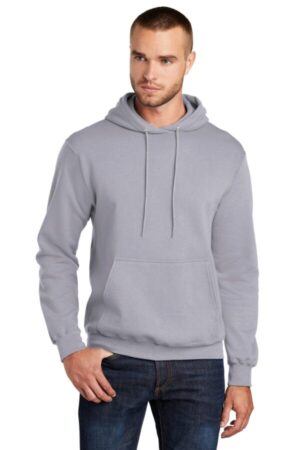 SILVER PC78H port & company-core fleece pullover hooded sweatshirt