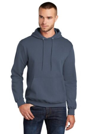 STEEL BLUE PC78H port & company-core fleece pullover hooded sweatshirt