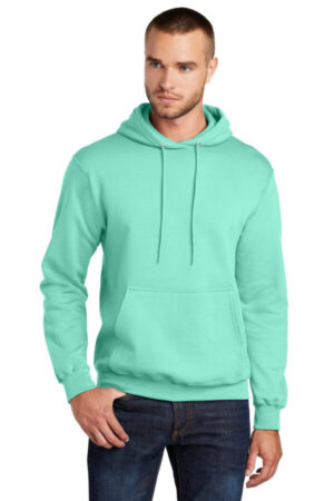 TRUE CELADON PC78H port & company-core fleece pullover hooded sweatshirt
