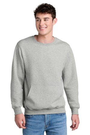 PC78PKT port & company core fleece crewneck pocket sweatshirt