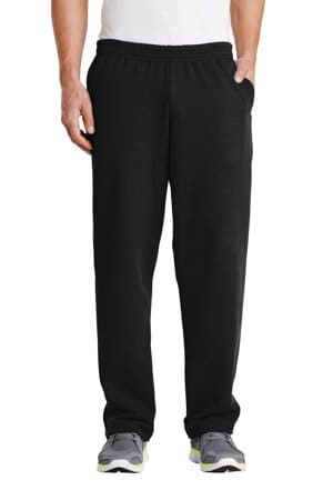 JET BLACK PC78P port & company-core fleece sweatpant with pockets