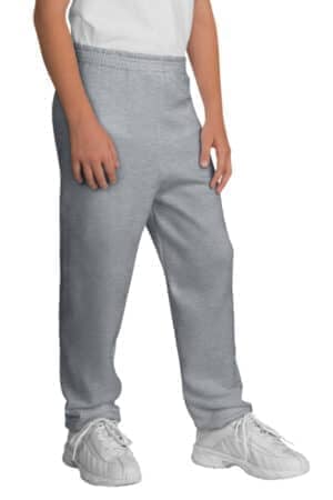 ATHLETIC HEATHER PC78YP port & co youth core fleece sweatpant