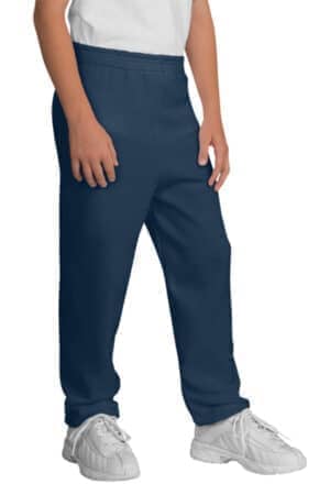 NAVY PC78YP port & co youth core fleece sweatpant