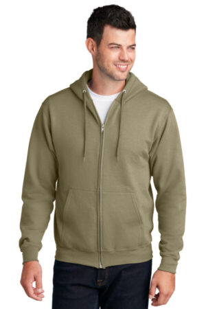 COYOTE BROWN PC78ZH port & company-core fleece full-zip hooded sweatshirt