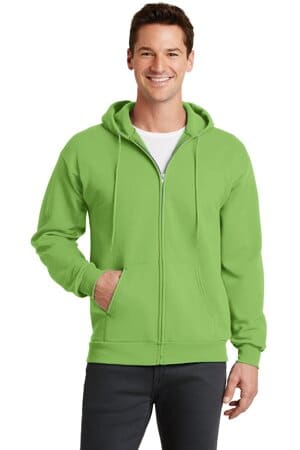 LIME PC78ZH port & company-core fleece full-zip hooded sweatshirt