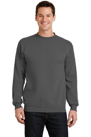 CHARCOAL PC78 port & company-core fleece crewneck sweatshirt