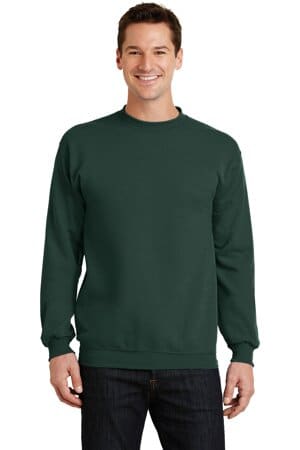 DARK GREEN PC78 port & company-core fleece crewneck sweatshirt