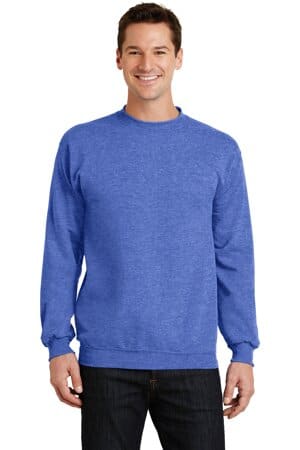 HEATHER ROYAL PC78 port & company-core fleece crewneck sweatshirt