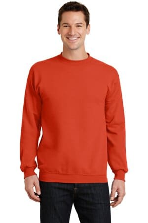 ORANGE PC78 port & company-core fleece crewneck sweatshirt