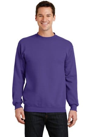 PURPLE PC78 port & company-core fleece crewneck sweatshirt