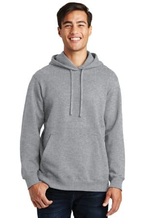 ATHLETIC HEATHER PC850H port & company fan favorite fleece pullover hooded sweatshirt