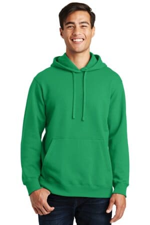 ATHLETIC KELLY PC850H port & company fan favorite fleece pullover hooded sweatshirt