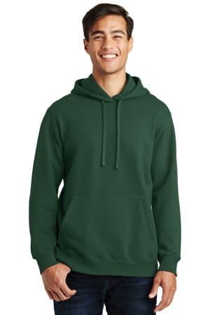 FOREST GREEN PC850H port & company fan favorite fleece pullover hooded sweatshirt