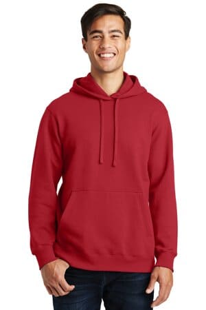 TEAM CARDINAL PC850H port & company fan favorite fleece pullover hooded sweatshirt