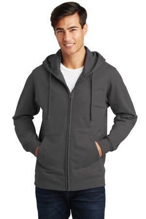 PC850ZH port & company fan favorite fleece full-zip hooded sweatshirt