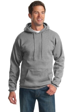 ATHLETIC HEATHER PC90HT port & company tall essential fleece pullover hooded sweatshirt