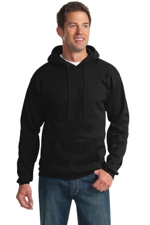 JET BLACK PC90HT port & company tall essential fleece pullover hooded sweatshirt