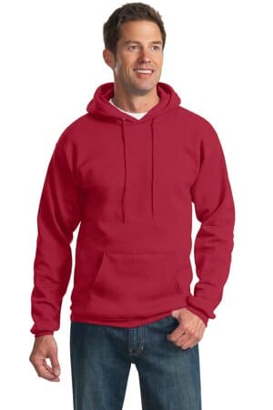 RED PC90H port & company-essential fleece pullover hooded sweatshirt