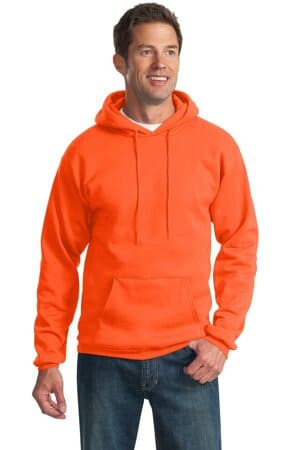 SAFETY ORANGE PC90HT port & company tall essential fleece pullover hooded sweatshirt