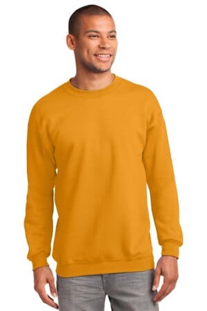 GOLD PC90T port & company tall essential fleece crewneck sweatshirt