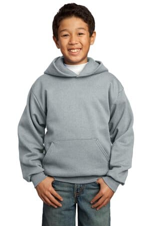 ATHLETIC HEATHER PC90YH port & company-youth core fleece pullover hooded sweatshirt