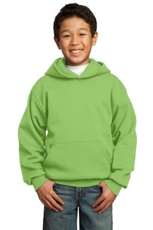 LIME PC90YH port & company-youth core fleece pullover hooded sweatshirt