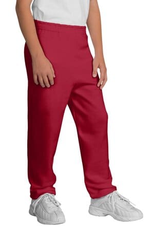 RED PC90YP port & company-youth core fleece sweatpant