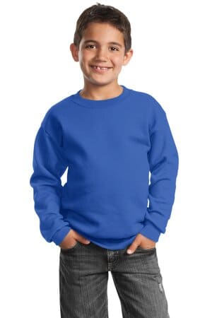 ROYAL PC90Y port & company-youth core fleece crewneck sweatshirt