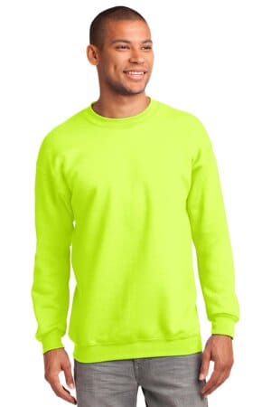 SAFETY GREEN PC90 port & company-essential fleece crewneck sweatshirt