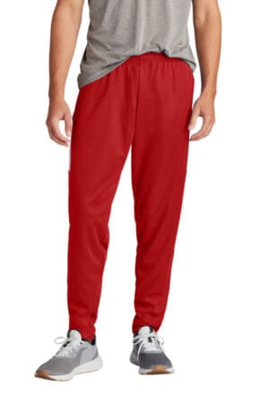 DEEP RED/ WHITE PST800 sport-tek travel pant