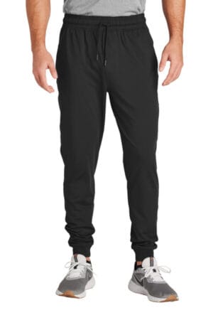 BLACK PST858 sport-tek sport-wick stretch jogger