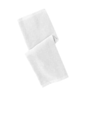 WHITE PT390 port authority hemmed towel