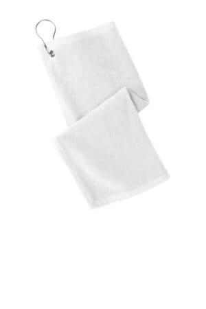 WHITE PT400 port authority grommeted hemmed towel
