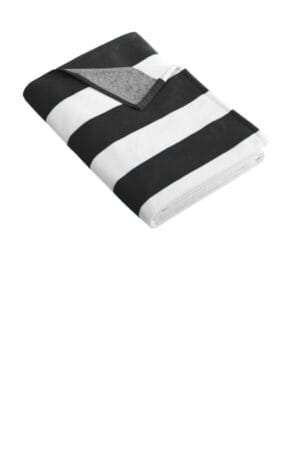 BLACK PT43 port authority cabana stripe beach towel
