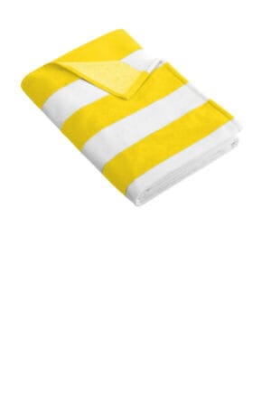 SUNFLOWER YELLOW PT43 port authority cabana stripe beach towel