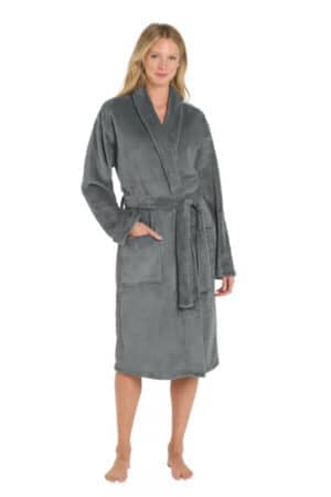 DEEP SMOKE R102 port authority plush microfleece shawl collar robe