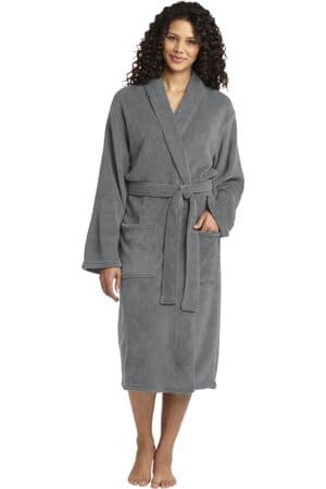 DEEP SMOKE R102 port authority plush microfleece shawl collar robe