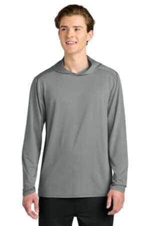 GREY RA7110LSH richardson clutch long sleeve hoodie