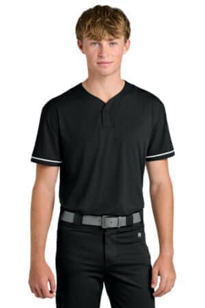 BLACK RA7910 richardson select 2-button baseball jersey