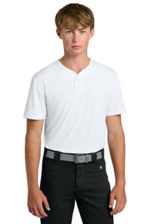 WHITE RA7910 richardson select 2-button baseball jersey