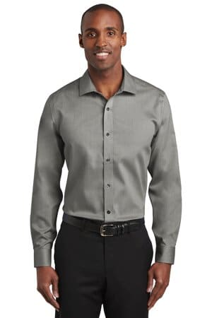 CHARCOAL RH620 red house slim fit pinpoint oxford non-iron shirt