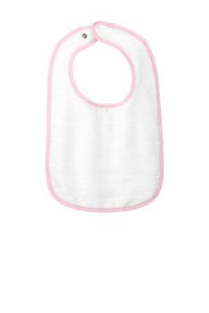 RS1003 rabbit skins infant contrast trim terry bib