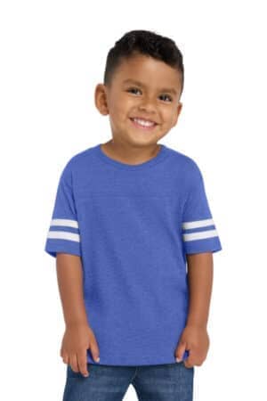 VINTAGE ROYAL/ BLENDED WHITE VINTAGE ROYAL/ BLENDED WHITE RS3037 rabbit skins toddler football fine jersey tee
