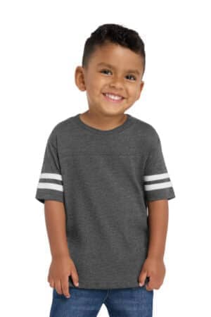 VINTAGE SMOKE/ BLENDED WHITE VINTAGE SMOKE/ BLENDED WHITE RS3037 rabbit skins toddler football fine jersey tee