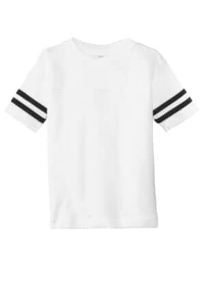 WHITE/ BLACK WHITE/ BLACK RS3037 rabbit skins toddler football fine jersey tee