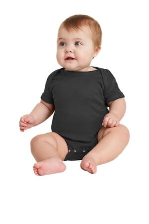 BLACK RS4400 rabbit skins infant short sleeve baby rib bodysuit