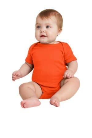 ORANGE ORANGE RS4400 rabbit skins infant short sleeve baby rib bodysuit