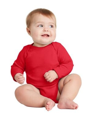 RED RS4411 rabbit skins infant long sleeve baby rib bodysuit