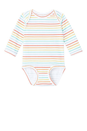 RAINBOW STRIPE RS4421 rabbit skins infant long sleeve jersey bodysuit